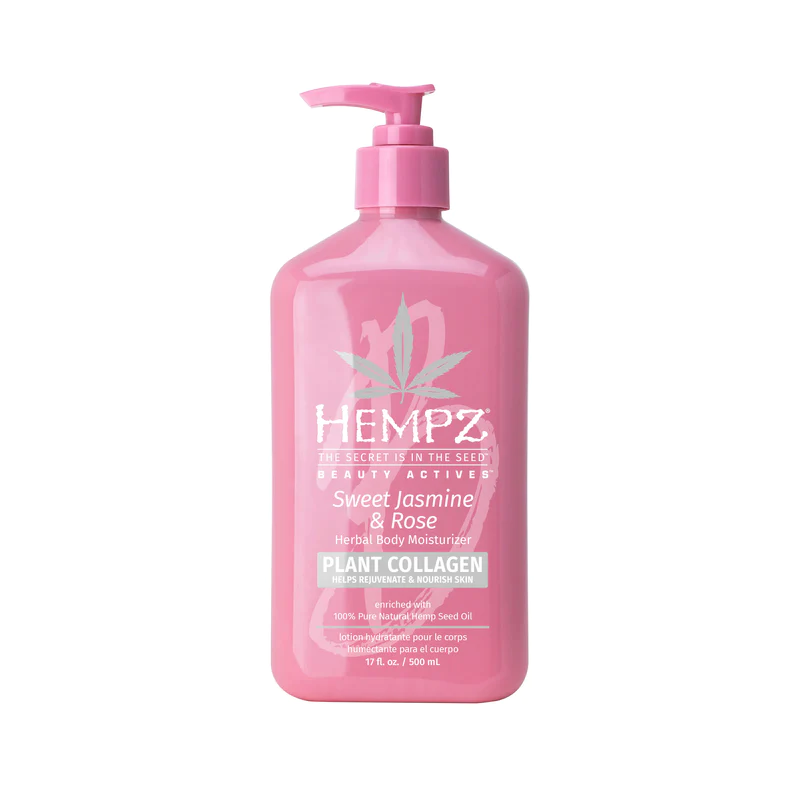 Hempz sweet jasmine & rose collagen infused herbal body moisturizer 500
