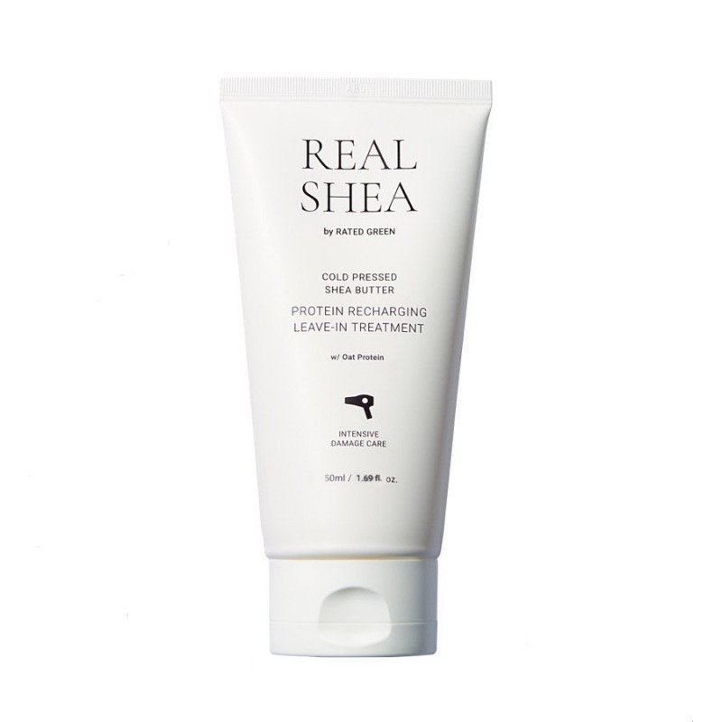 Rated Green REAL SHEA COLD PRESSED SHEA BUTTER LEAVE-IN TREATMENT Термозахисний відновлюючий крем для волосся з маслом ши 50 мл
