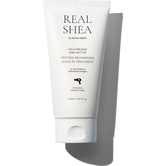Rated Green REAL SHEA COLD PRESSED SHEA BUTTER LEAVE-IN TREATMENT Термозахисний відновлюючий крем для волосся з маслом ши 150 ml