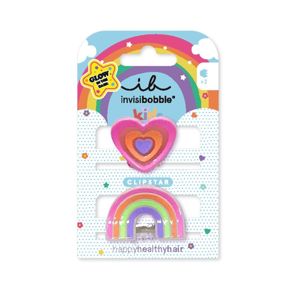 Заколка для волосся Invisibobble CLIPSTAR GLOW KIDS Happy Heart